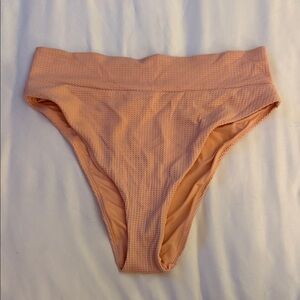 Aerie Textured Pink Bikini Bottom